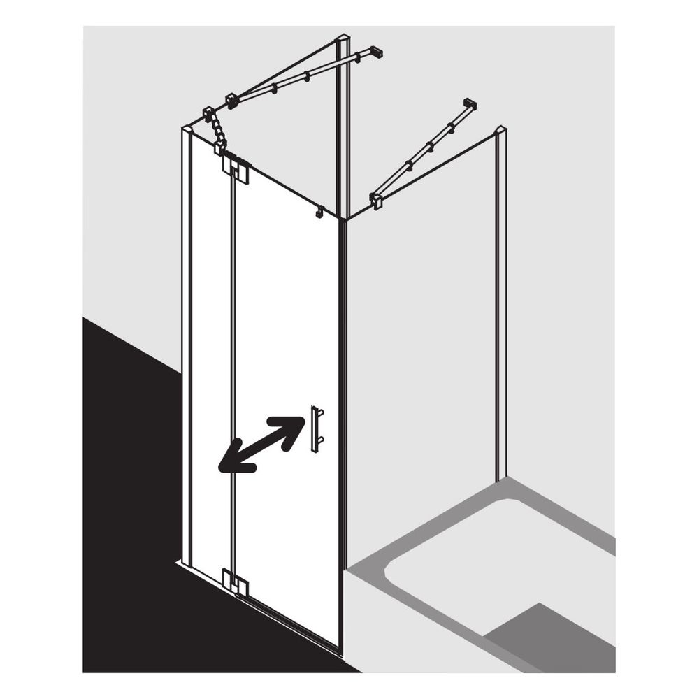 Kermi Duschkabine Filia XP Pendeltür 1F Festfeld 1WL 2000x900x31mm ESG Klar 6mm S... KERMI-FX1WL09020VAK 4051484185932 (Abb. 12)