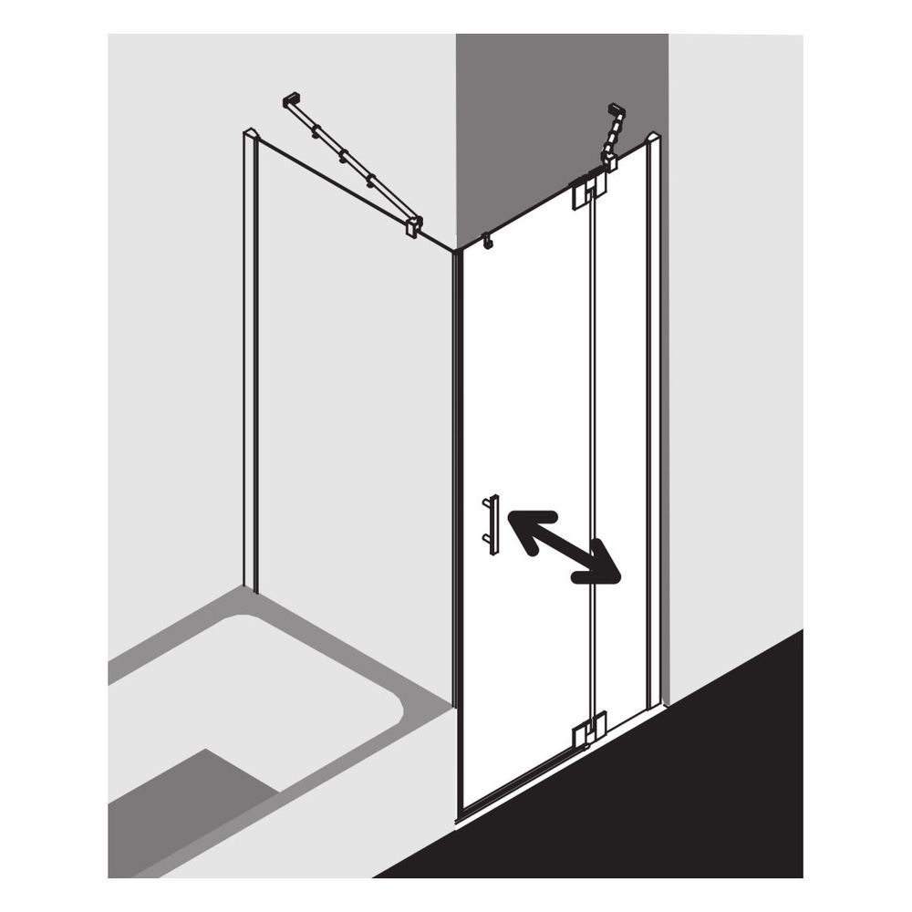 Kermi Duschkabine Filia XP Pendeltür 1F Festfeld 1WR 2000x1000x31mm ESG Klar 6mm S... KERMI-FX1WR10020VAK 4051484187431 (Abb. 5)