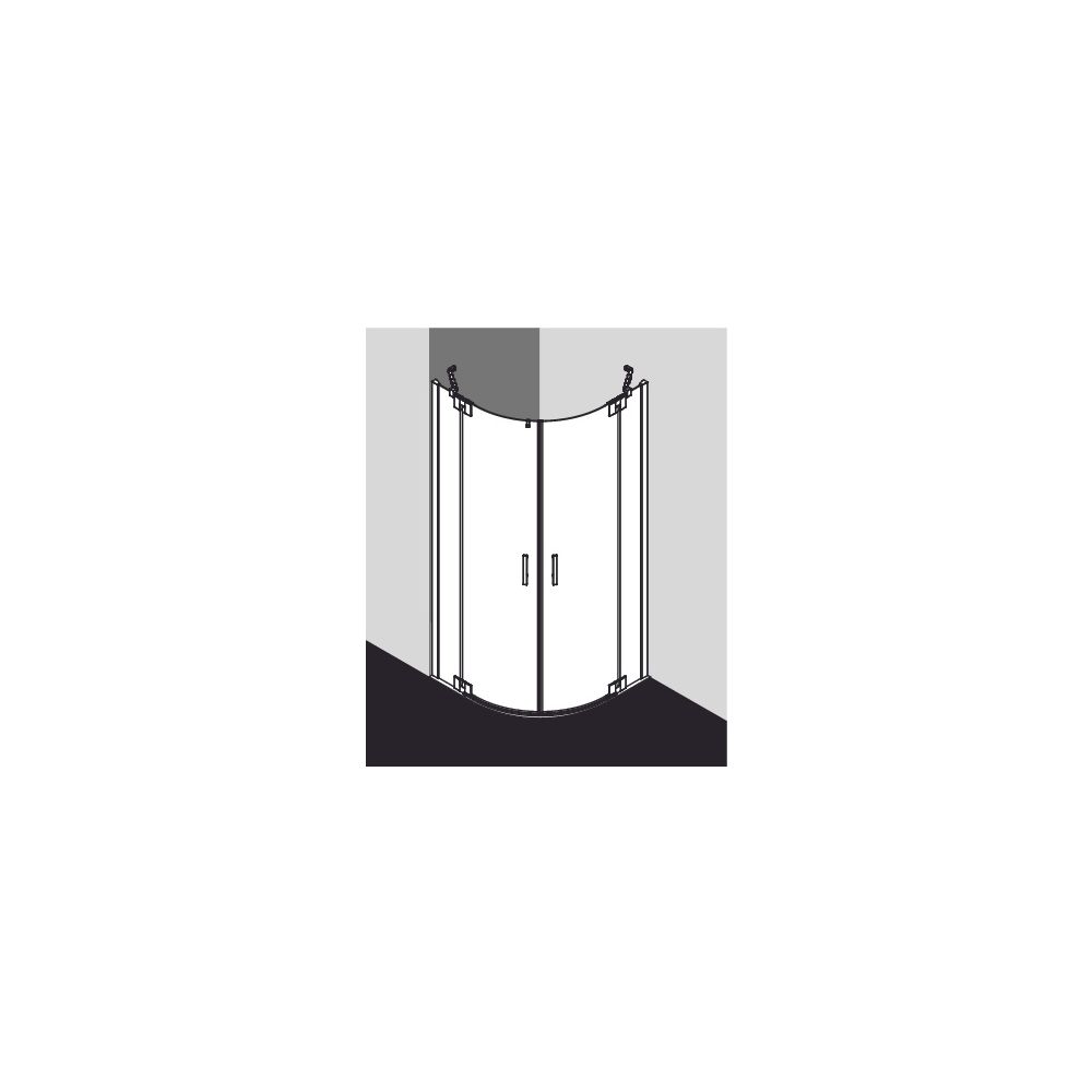 Kermi Pendeltür Filia XP Viertelkreis Festfeld P50 2000x900x31mm ESG Klar 6mm Silb... KERMI-FXP5009020VPK 4051484189961 (Abb. 2)