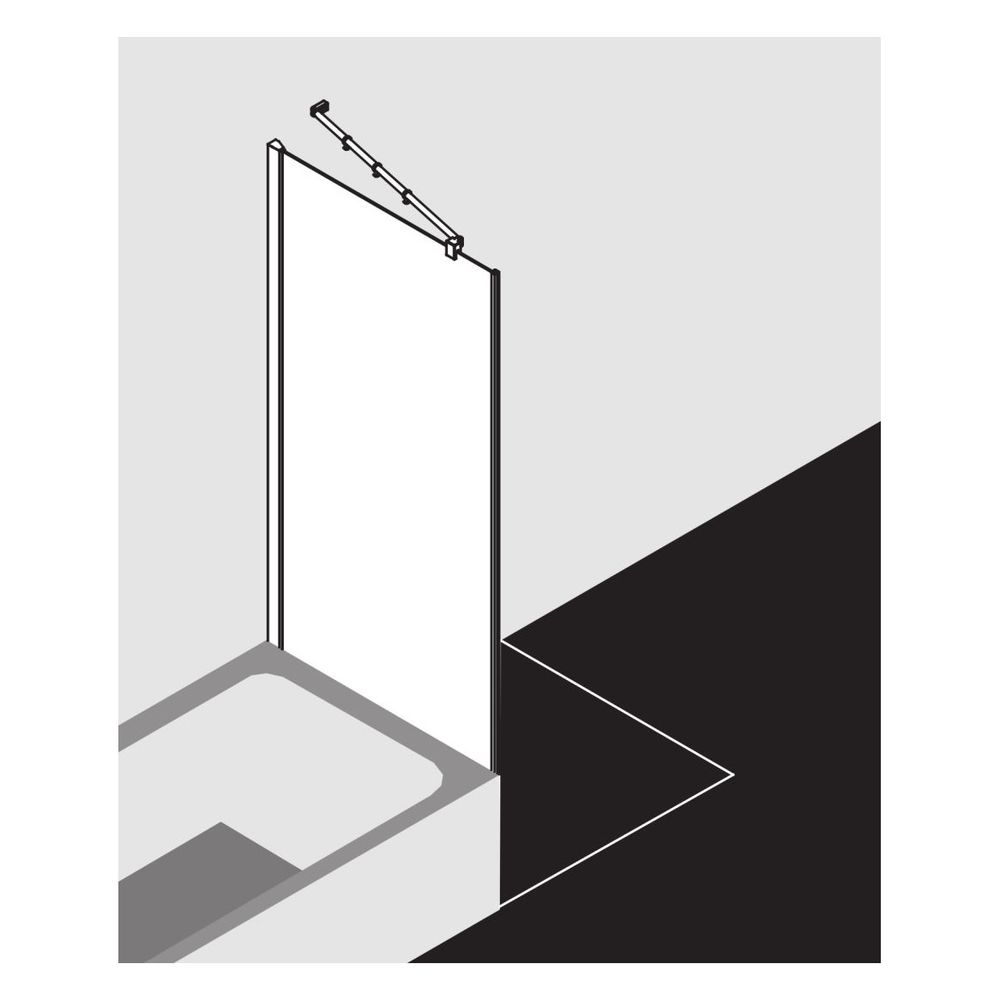 Kermi Seitenwand Filia XP verkürzt neben Badewanne TVD 1600x750x31mm ESG Klar 6mm ... KERMI-FXTVD07516VAK 4051484190196 (Abb. 4)