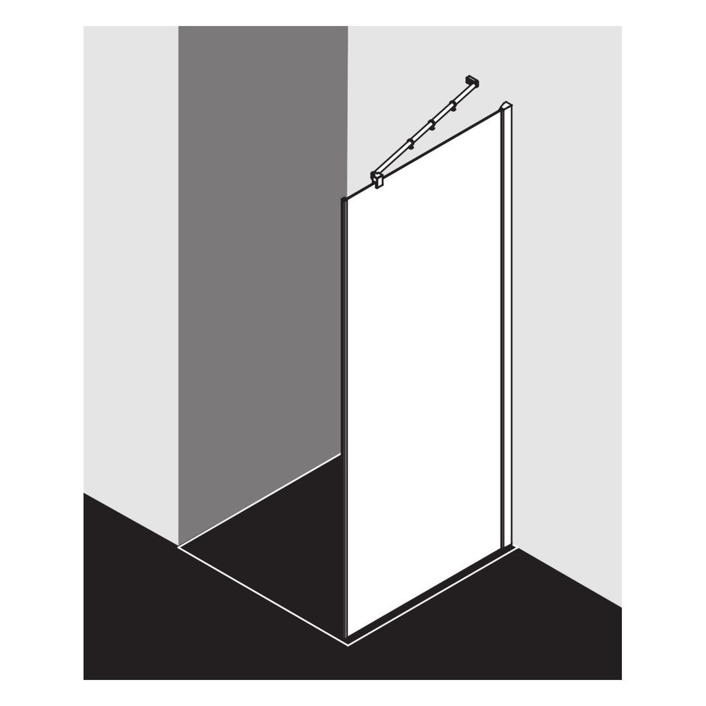 Kermi Seitenwand Filia XP TWD 2000x800x30mm ESG Klar 6mm Silber Hochglanz Anschlag... KERMI-FXTWD08020VAK 4051484190912 (Abb. 3)