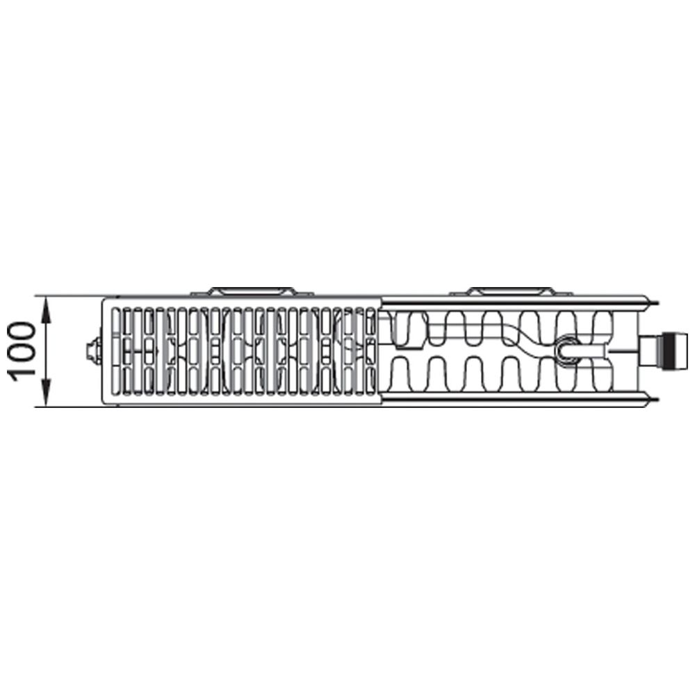 Kermi Kermi therm-x2 Profil-V Flachheizkörper Ventilheizkörper Typ 22 900x100x400mm 