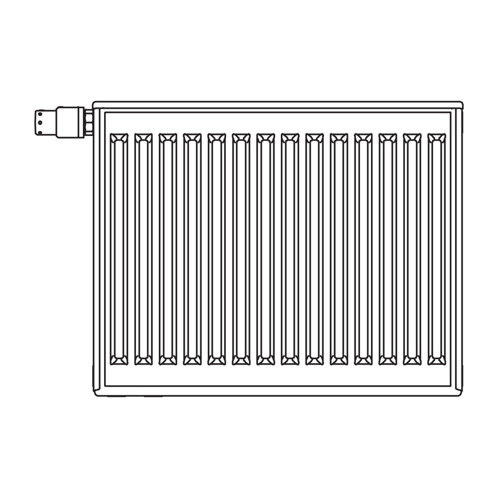 Kermi Profil-V therm-x2 Flachheizkörper Typ 12 700x64x600mm, 836W bei 75/65/20 ... KERMI-FTV120700601R1K 4063769399606 (Abb. 11)