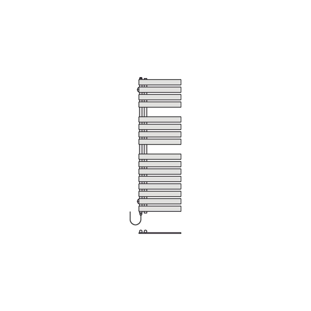 Kermi Credo Half flat-E elektrischer Designheizkörper 1039x37x450mm, FWS, Anschl... KERMI-EAE1A10450657XK 4063769724798 (Abb. 3)