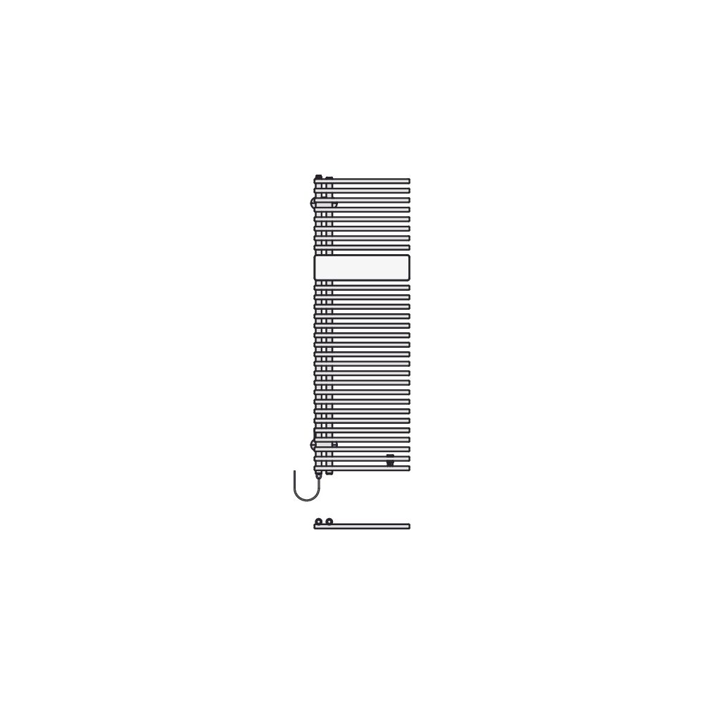Kermi Credo Half round-E elektrischer Badheizkörper 1800x46x600mm, FWS, Anschlus... KERMI-E1E1A186001552K 4063769725016 (Abb. 7)