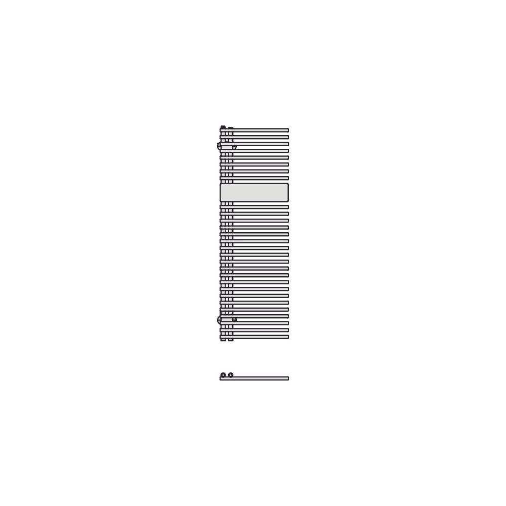 Kermi Credo Half round Badheizkörper 1805x46x600mm, Anschluss links, 800W bei 75... KERMI-E1N1A1800602L3K 4063769223185 (Abb. 8)