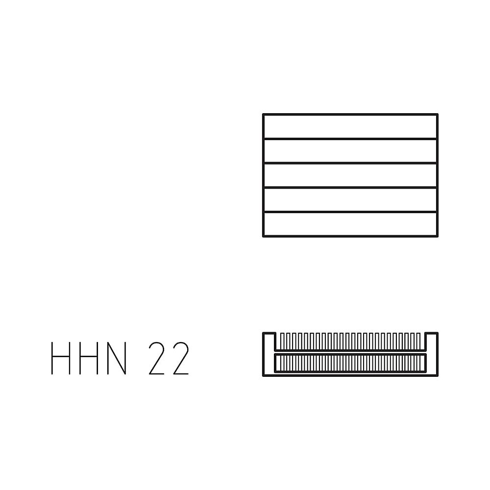 Kermi Heizwand horizontal Typ 22 350x122x500mm weiß ohne Abdeckung... KERMI-HHN2203505021BK 4051487072048 (Abb. 4)