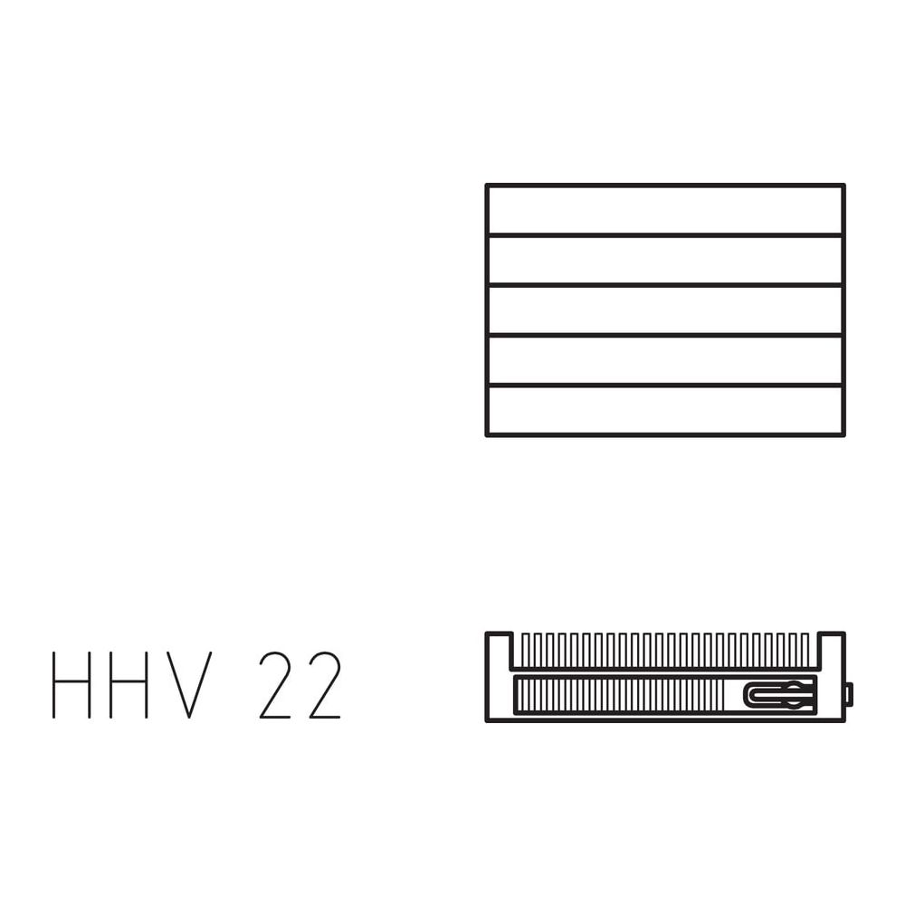 Kermi Ventil-Heizwand horizontal Typ 22 560x122x500mm weiß mit Abdeckung Ausführ... KERMI-HHV220560502R6K 4051487187063 (Abb. 3)