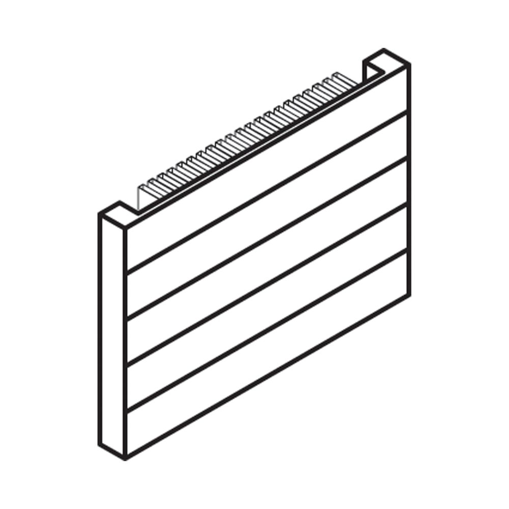 Kermi Heizwand horizontal lamelliert Typ 11 350x61x500mm, mit Abdeckung, 345W b... KERMI-HHN11035050214K 4051487020148 (Abb. 11)