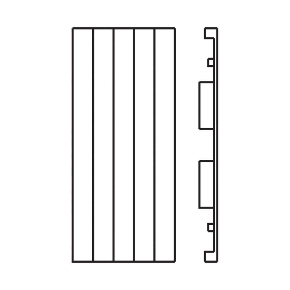 Kermi Heizwand vertikal mit seitlicher Abdeckung lamelliert Typ 11 2200x61x1750... KERMI-HVN11220175212K 4051487165900 (Abb. 10)