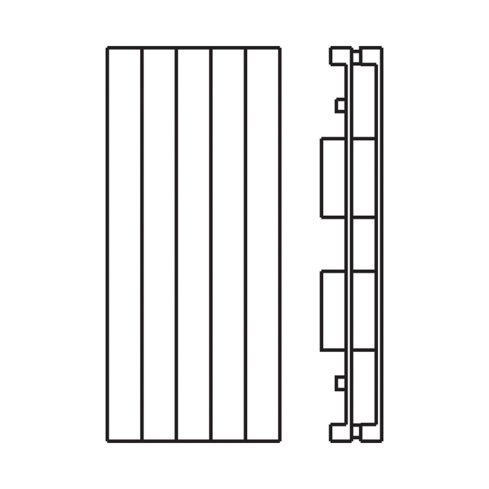 Kermi Heizwand vertikal mit seitlicher Abdeckung lamelliert Typ 22 2200x122x133... KERMI-HVN22220133212K 4051487170935 (Abb. 11)