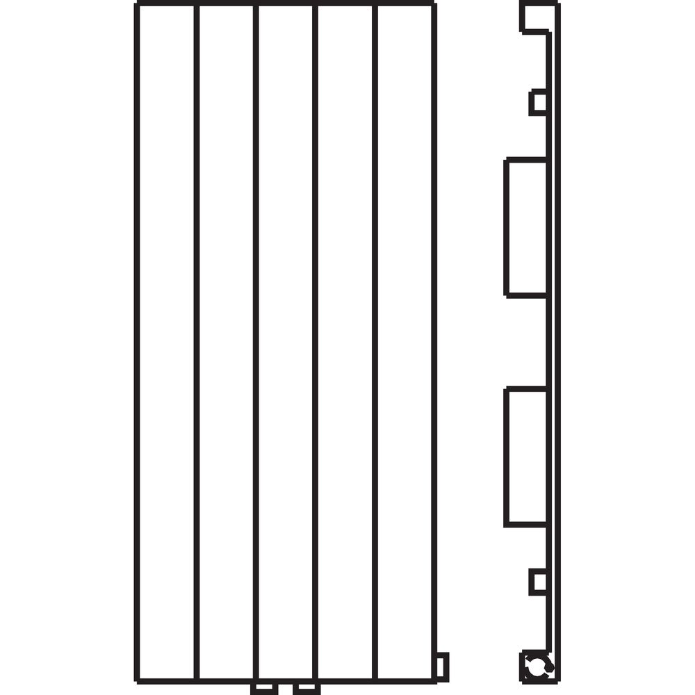 Kermi Ventil-Heizwand vertikal Typ 11 1800x61x350mm weiß Ausführung rechts... KERMI-HVV111800352R2K 4051487181085 (Abb. 4)