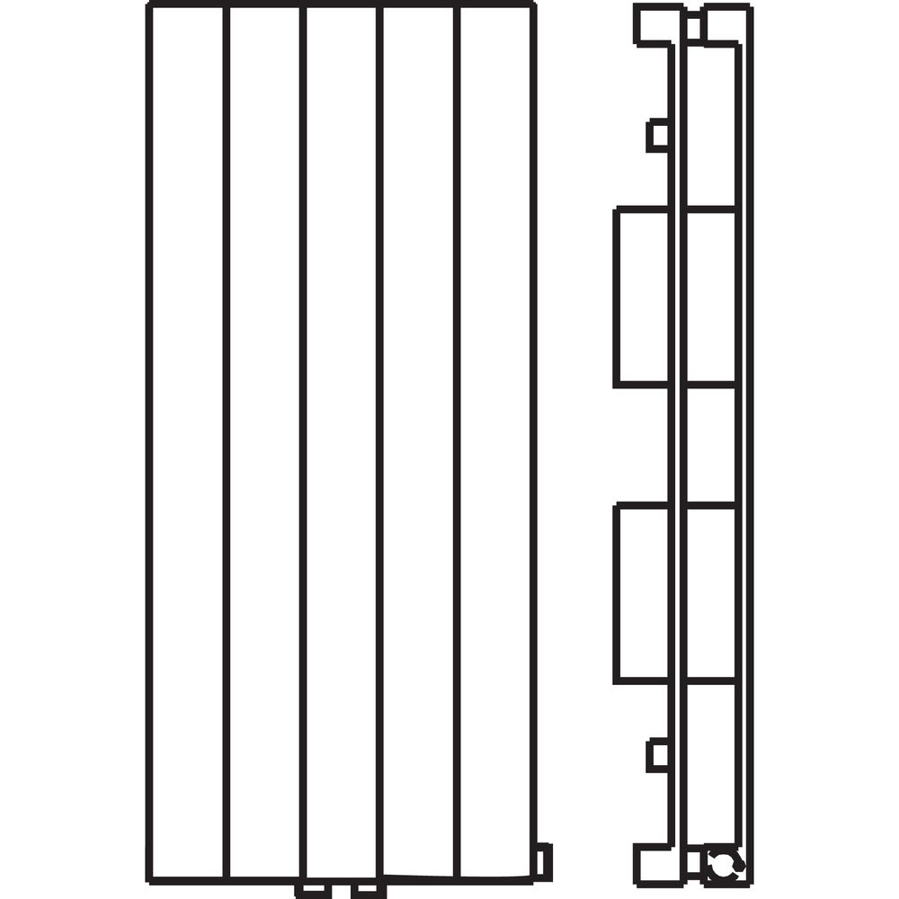 Kermi Heizwand vertikal mit Ventil und seitlicher Abdeckung lamelliert Typ 22 2... KERMI-HVV222201332R2K 4051487193507 (Abb. 13)