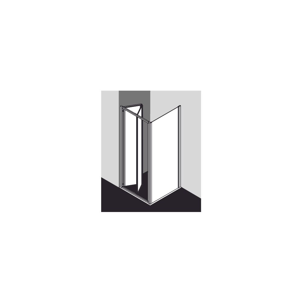Kermi Falttür Ibiza 2000 FTD 1850x800x30mm ESG Klar 3mm Silber Mattglanz Anschlag ... KERMI-I2FTD080181AK 4046383135386 (Abb. 4)