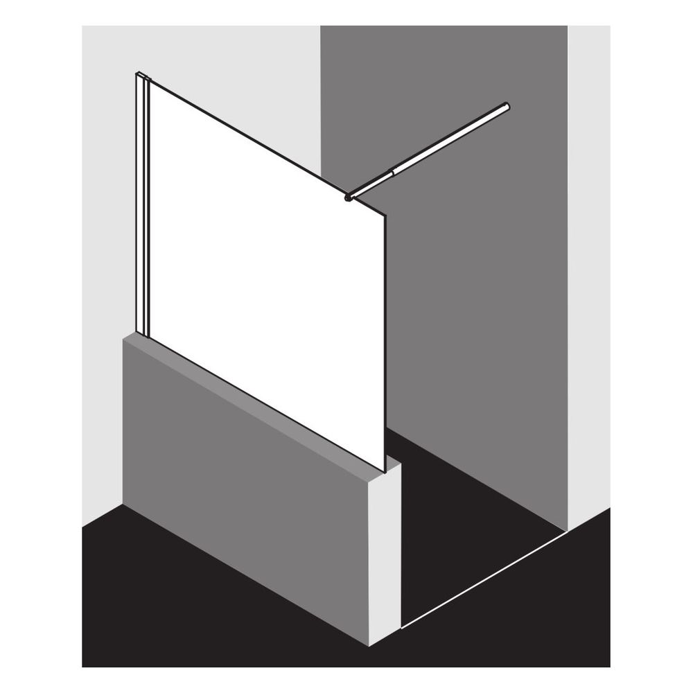 Kermi Walk-In Wall Ibiza 2000 TWF 2000x1200x17mm ESG Klar 6mm Silber Mattglanz Ans... KERMI-I2TWF120201AK 4051484388135 (Abb. 4)