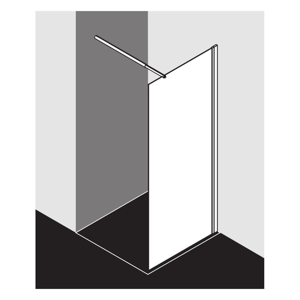 Kermi Walk-In Wall Ibiza 2000 TWF 2000x1200x17mm ESG Klar 6mm Silber Mattglanz Ans... KERMI-I2TWF120201AK 4051484388135 (Abb. 9)