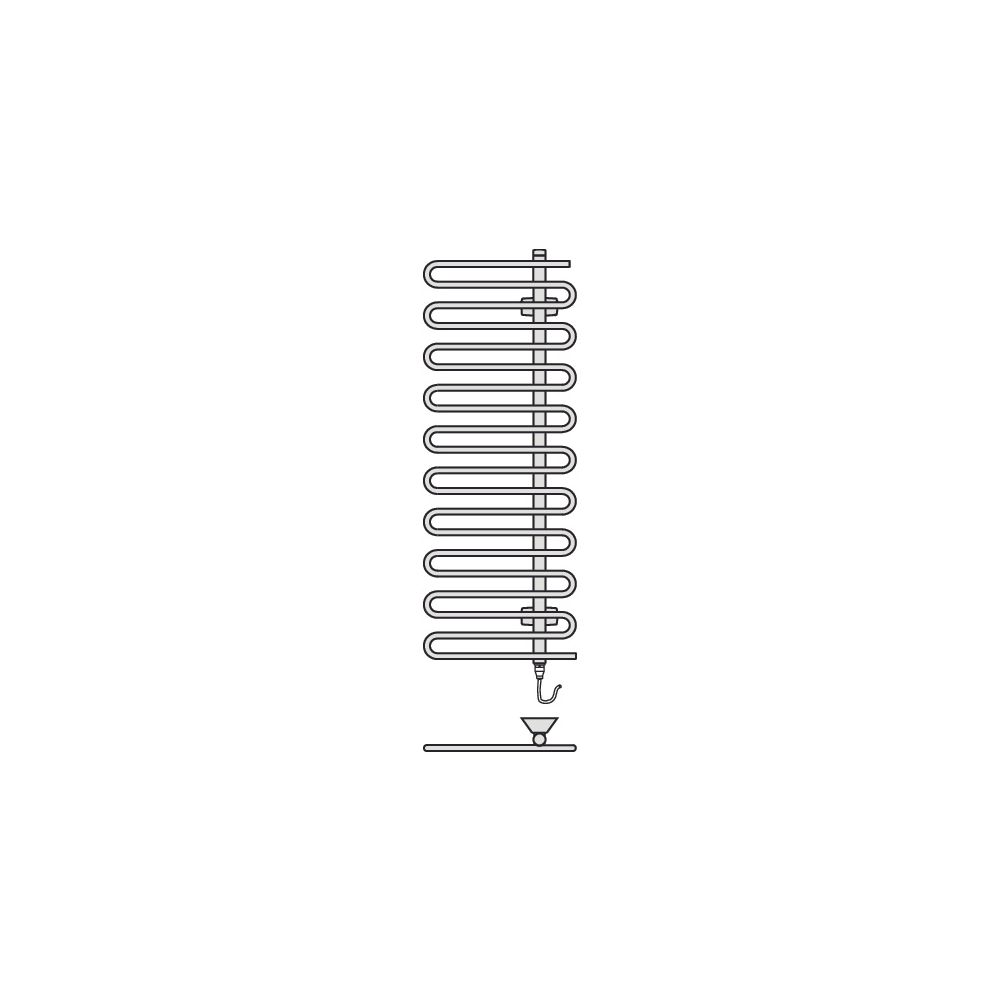 Kermi Icaro-E elektrischer Designheizkörper 1841x58x600mm WRX Anschluss links 80... KERMI-CRE1A180060WTXK 4051487215742 (Abb. 8)