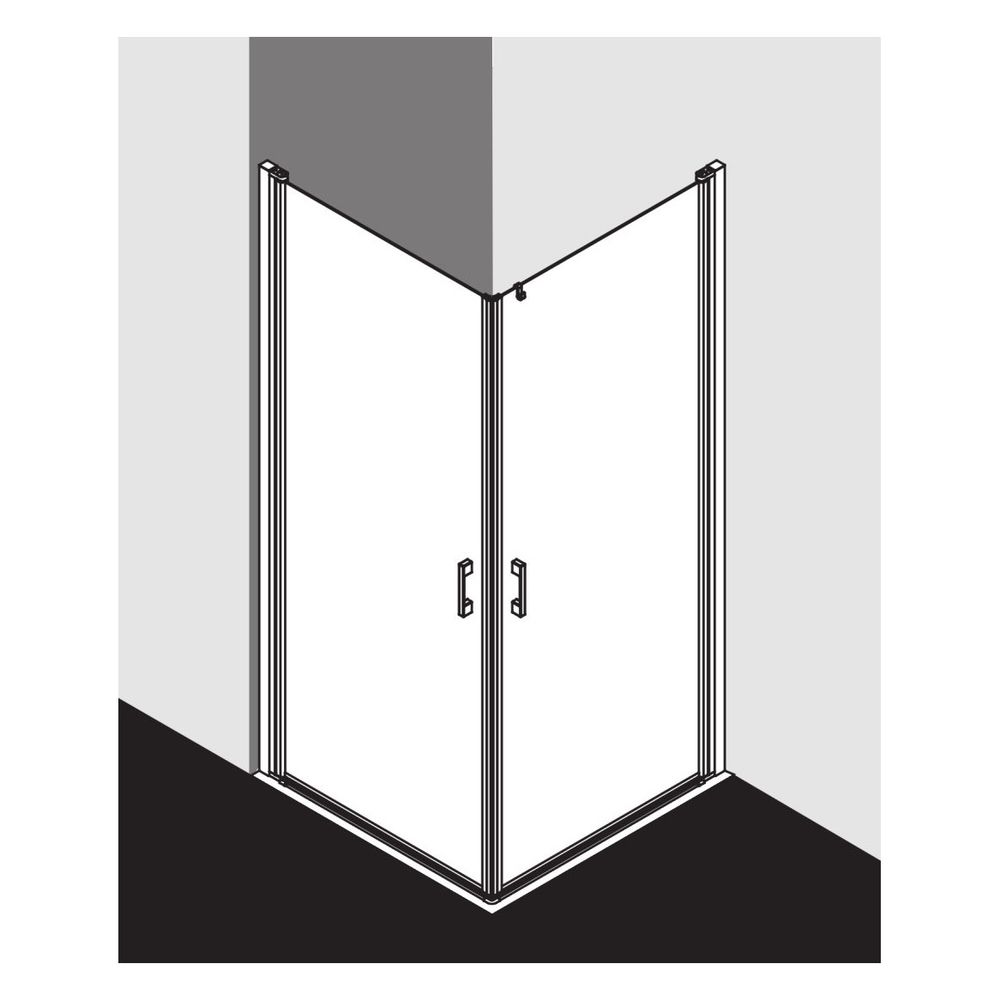 Kermi Duschkabine Liga Eckeinstieg Pendeltür Halbteil 1EL 2000x830x32mm ESG Klar ... KERMI-LI1EL083201AK 4051484433385 (Abb. 22)