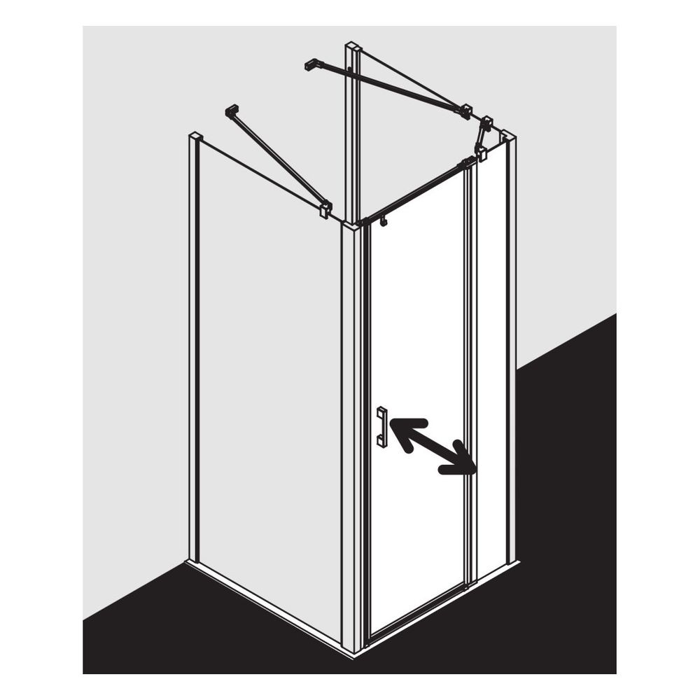 Kermi Duschkabine Liga Pendeltür 1F Festfeld 1GR 2000x1000x32mm ESG Klar 5mm Silb... KERMI-LI1GR10020VAK 4051484403012 (Abb. 16)