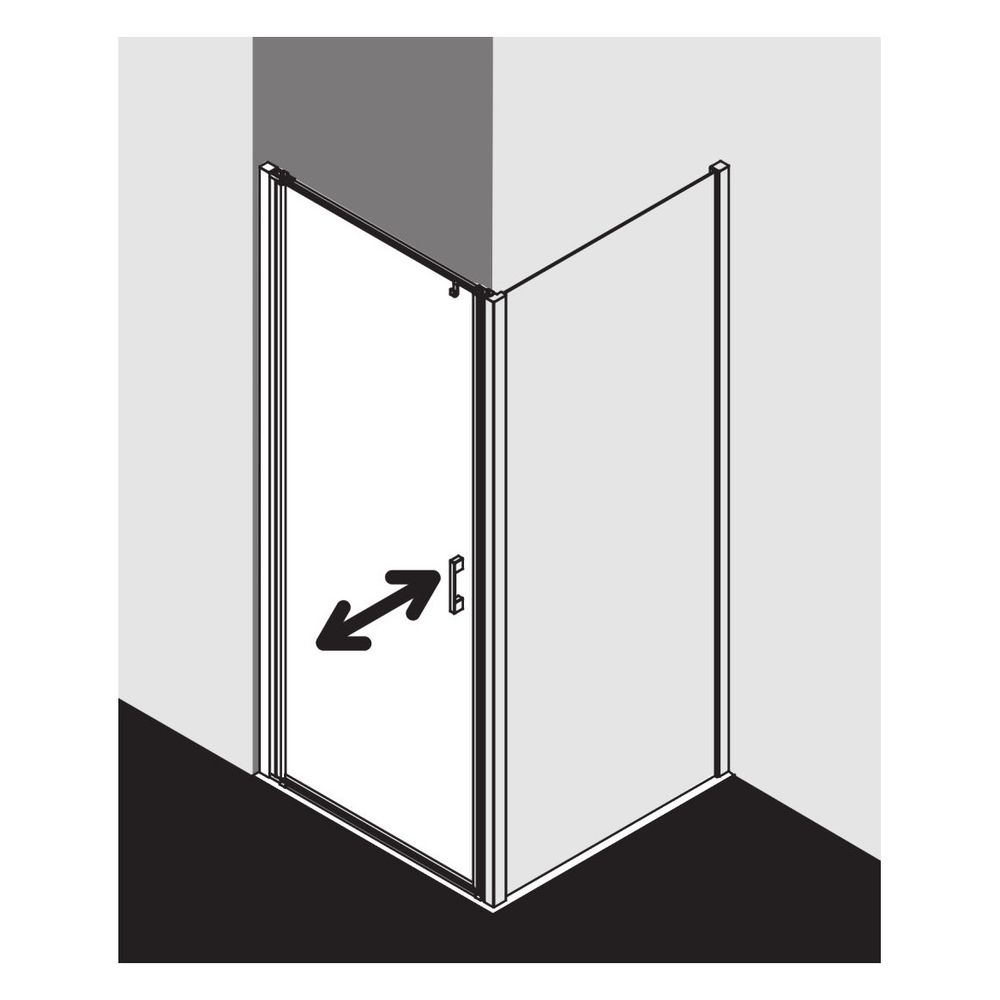 Kermi Duschkabine Liga Pendeltür 1F 1WL 2000x900x32mm ESG Klar 5mm Silber Mattgla... KERMI-LI1WL090201AK 4051484403654 (Abb. 14)