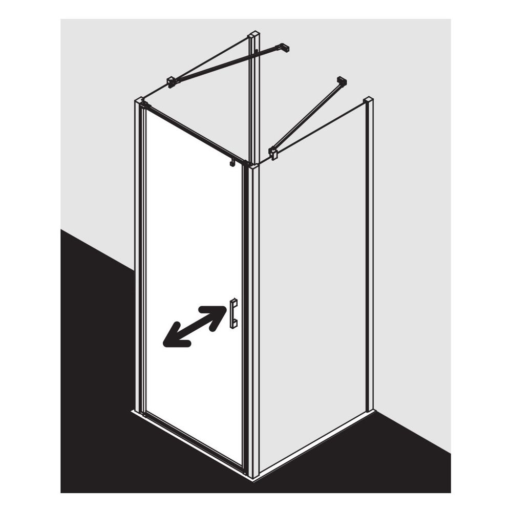 Kermi Duschkabine Liga Pendeltür 1F 1WL 2000x900x32mm ESG Klar 5mm Silber Mattgla... KERMI-LI1WL090201AK 4051484403654 (Abb. 15)