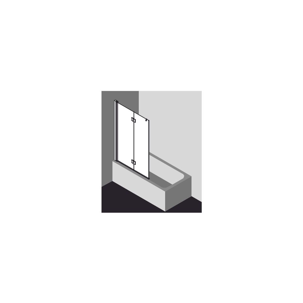 Kermi Badewannenaufsatz Liga Faltwand 2F 2PL 1500x1000x32mm ESG Klar 5mm Silber M... KERMI-LI2PL100151AK 4051484495581 (Abb. 15)
