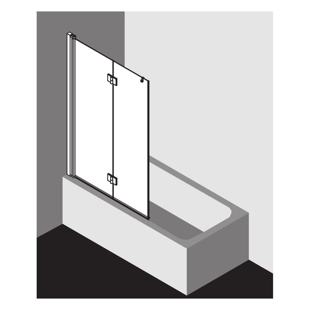 Kermi Badewannenaufsatz Liga Faltwand 2F 2PL 1500x1000x32mm ESG Klar 5mm Silber M... KERMI-LI2PL100151AK 4051484495581 (Abb. 17)