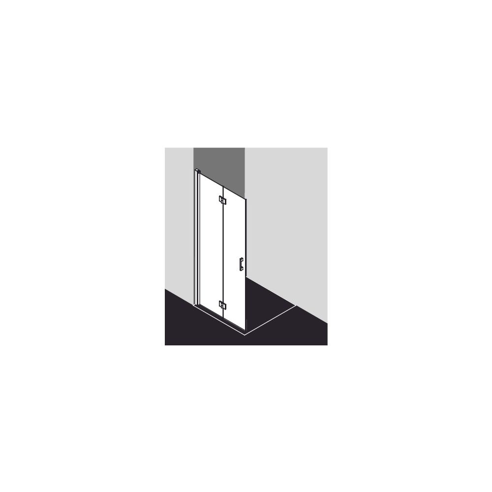 Kermi Walk-In Wall Liga Pendel-Faltür 2YL 2000x1200x32mm ESG Klar 5mm Silber Matt... KERMI-LI2YL120201PK 4051484446958 (Abb. 16)