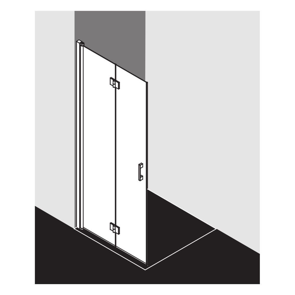 Kermi Walk-In Wall Liga Pendel-Faltür 2YL 2000x1200x32mm ESG Klar 5mm Silber Matt... KERMI-LI2YL120201PK 4051484446958 (Abb. 11)