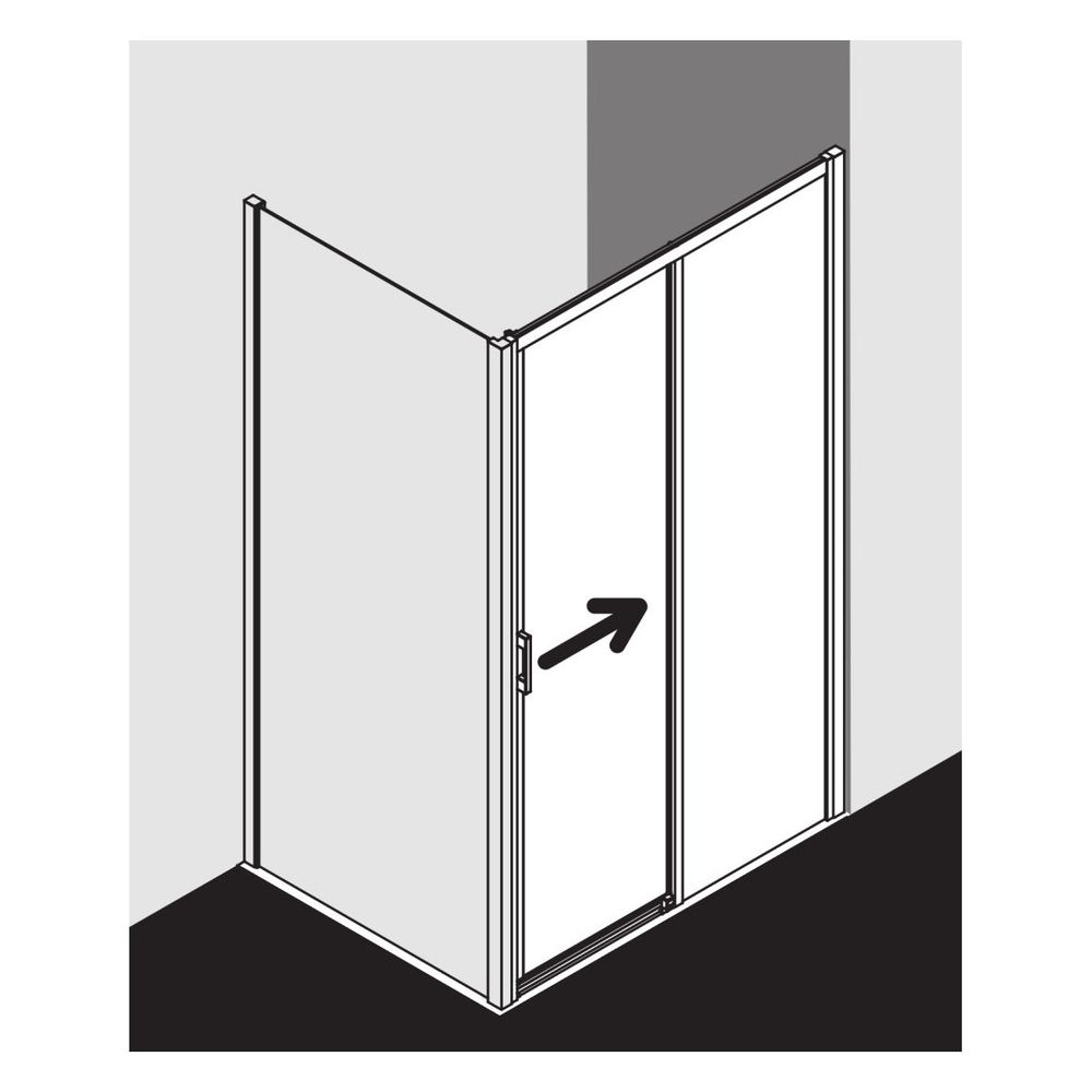 Kermi Duschkabine Liga Gleittür 2T bodenfrei Festfeld D2R 2000x1200x32mm ESG Klar... KERMI-LID2R120201AK 4051484438755 (Abb. 18)