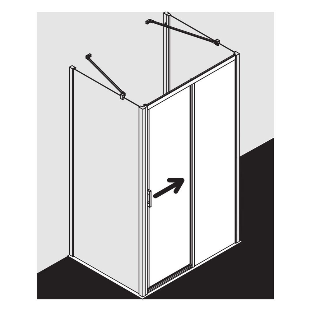 Kermi Duschkabine Liga Gleittür 2T bodenfrei Festfeld D2R 2000x1200x32mm ESG Klar... KERMI-LID2R120201AK 4051484438755 (Abb. 15)