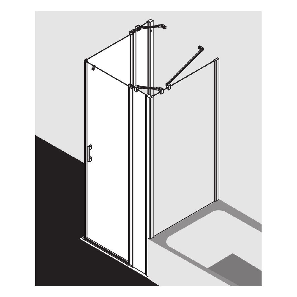 Kermi Duschkabine Liga Eckeinstieg 2T Pendel-Falttür Festfeld Halbteil EPL 2000x9... KERMI-LIEPL090201AK 4051484408239 (Abb. 17)