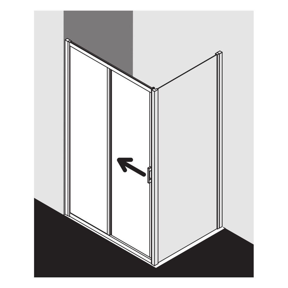 Kermi Duschkabine Liga Gleittür 2T Festfeld G2L 2000x1400x32mm ESG Klar 4mm Silbe... KERMI-LIG2L140201AK 4051484589044 (Abb. 10)