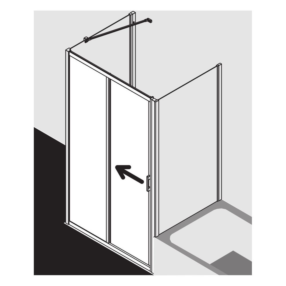 Kermi Duschkabine Liga Gleittür 2T Festfeld G2L 2000x1400x32mm ESG Klar 4mm Silbe... KERMI-LIG2L140201AK 4051484589044 (Abb. 11)