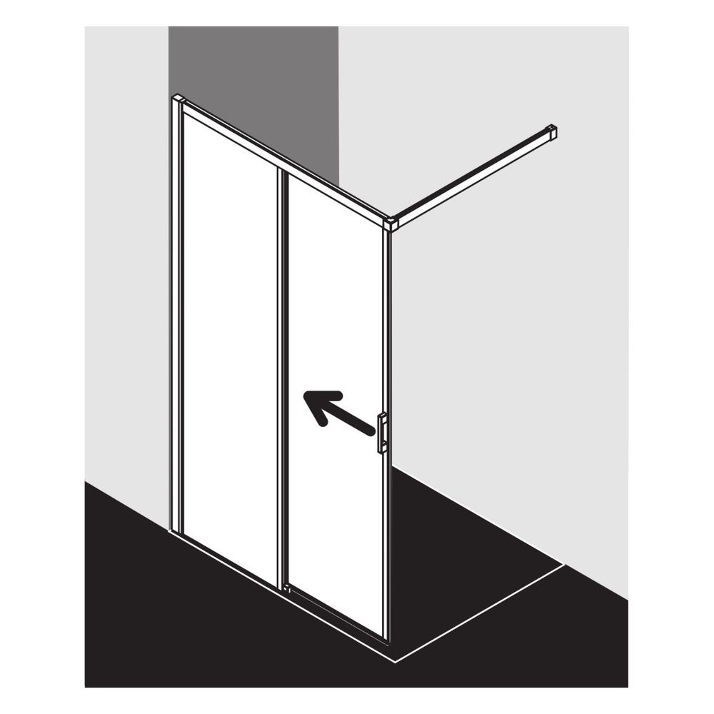 Kermi Walk-In Wall Liga Gleittürsegment J2L 2000x1200x32mm ESG Klar 4mm Silber Ma... KERMI-LIJ2L120201AK 4051484657118 (Abb. 14)