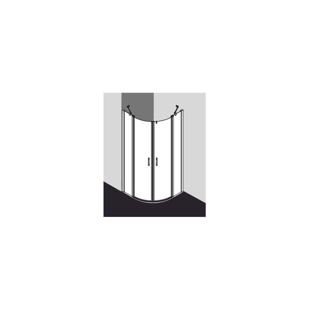 Kermi Duschkabine Liga Viertelkreis Pendel Festfeld P55 1850x900x32mm ESG Klar 4m... KERMI-LIP55090181AK 4051484409076 (Abb. 12)