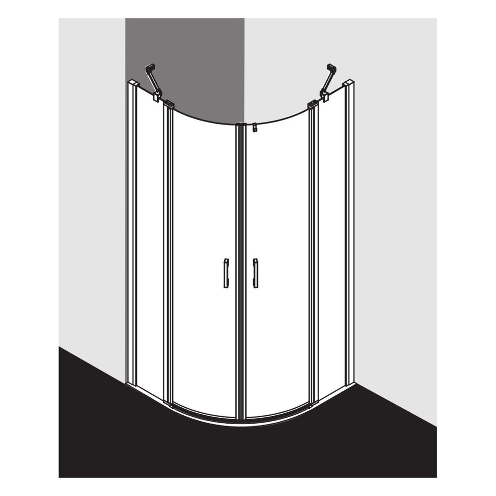 Kermi Duschkabine Liga Viertelkreis Pendel Festfeld P55 1850x900x32mm ESG Klar 4m... KERMI-LIP55090181AK 4051484409076 (Abb. 14)
