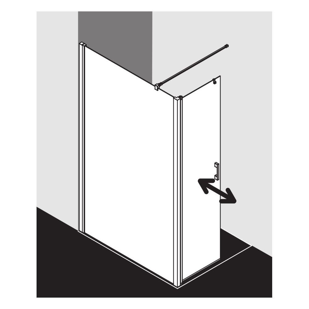 Kermi Walk-In Wall Liga beweglich Flügel T1L 2000x1200x32mm ESG Klar 5mm Silber Ma... KERMI-LIT1L120201PK 4051484467038 (Abb. 9)