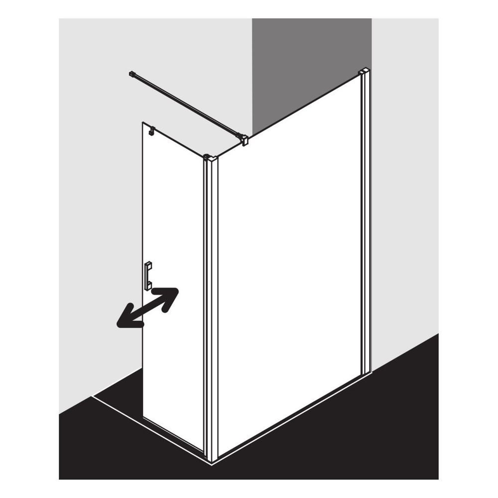 Kermi Walk-In Wall Liga beweglich Flügel T1R 2000x1200x32mm ESG Klar 5mm Silber M... KERMI-LIT1R120201PK 4051484467670 (Abb. 15)