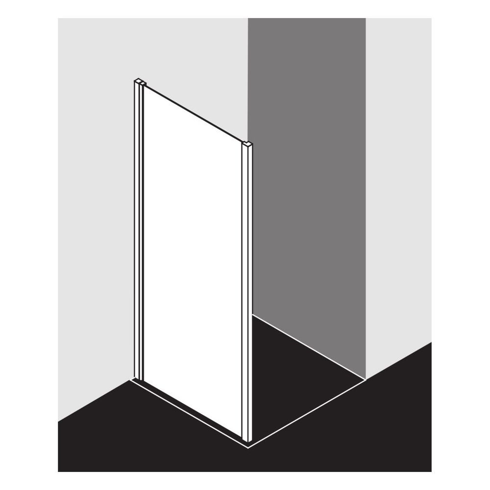 Kermi Seitenwand Liga TWD 2000x900x32mm ESG Klar 5mm Silber Mattglanz Anschlag lin... KERMI-LITWD090201AK 4051484410393 (Abb. 3)