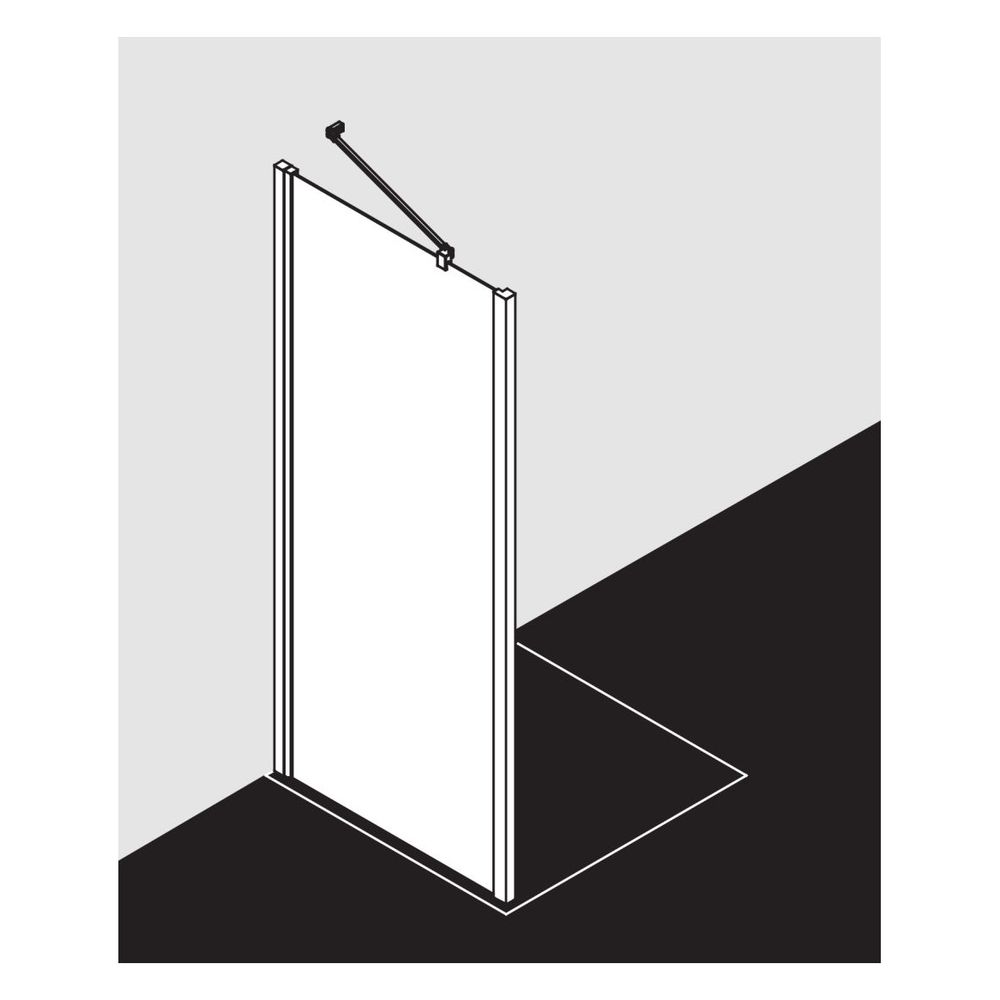 Kermi Seitenwand Liga TWD 2000x900x32mm ESG Klar 5mm Silber Mattglanz Anschlag lin... KERMI-LITWD090201AK 4051484410393 (Abb. 5)