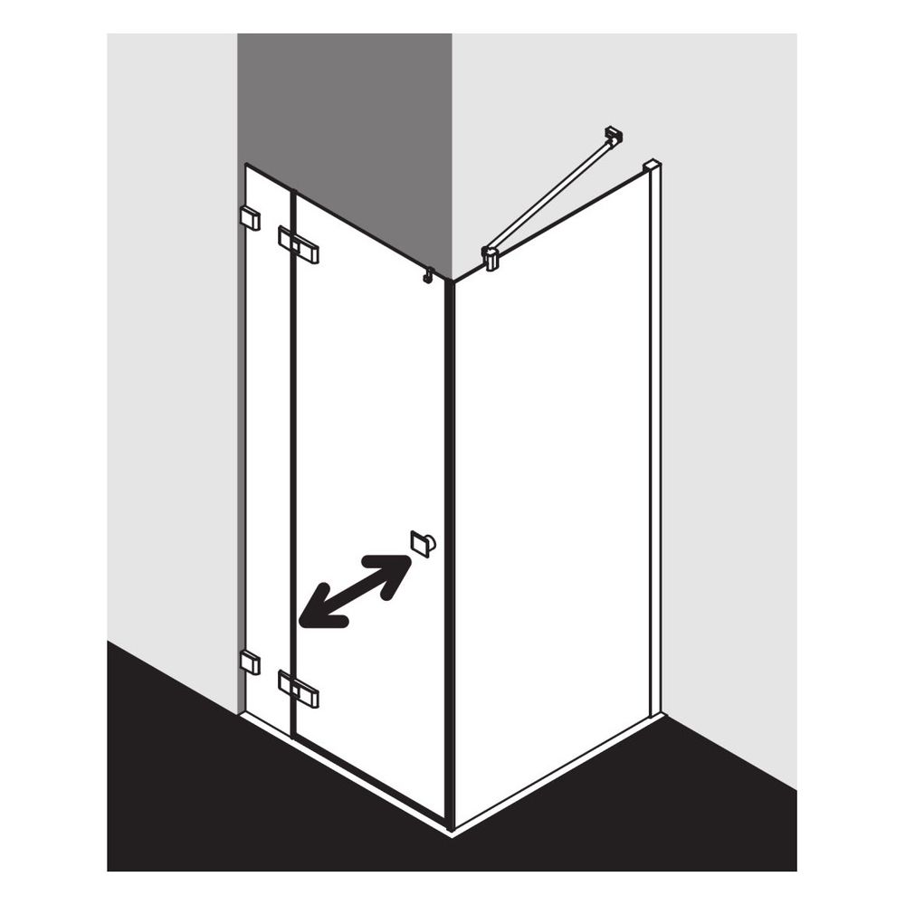 Kermi Seitenwand Mena TWP 2000x1000x33mm ESG Klar 8mm Schwarz Soft Anschlag links/... KERMI-METWP100203AK 4051484869184 (Abb. 4)