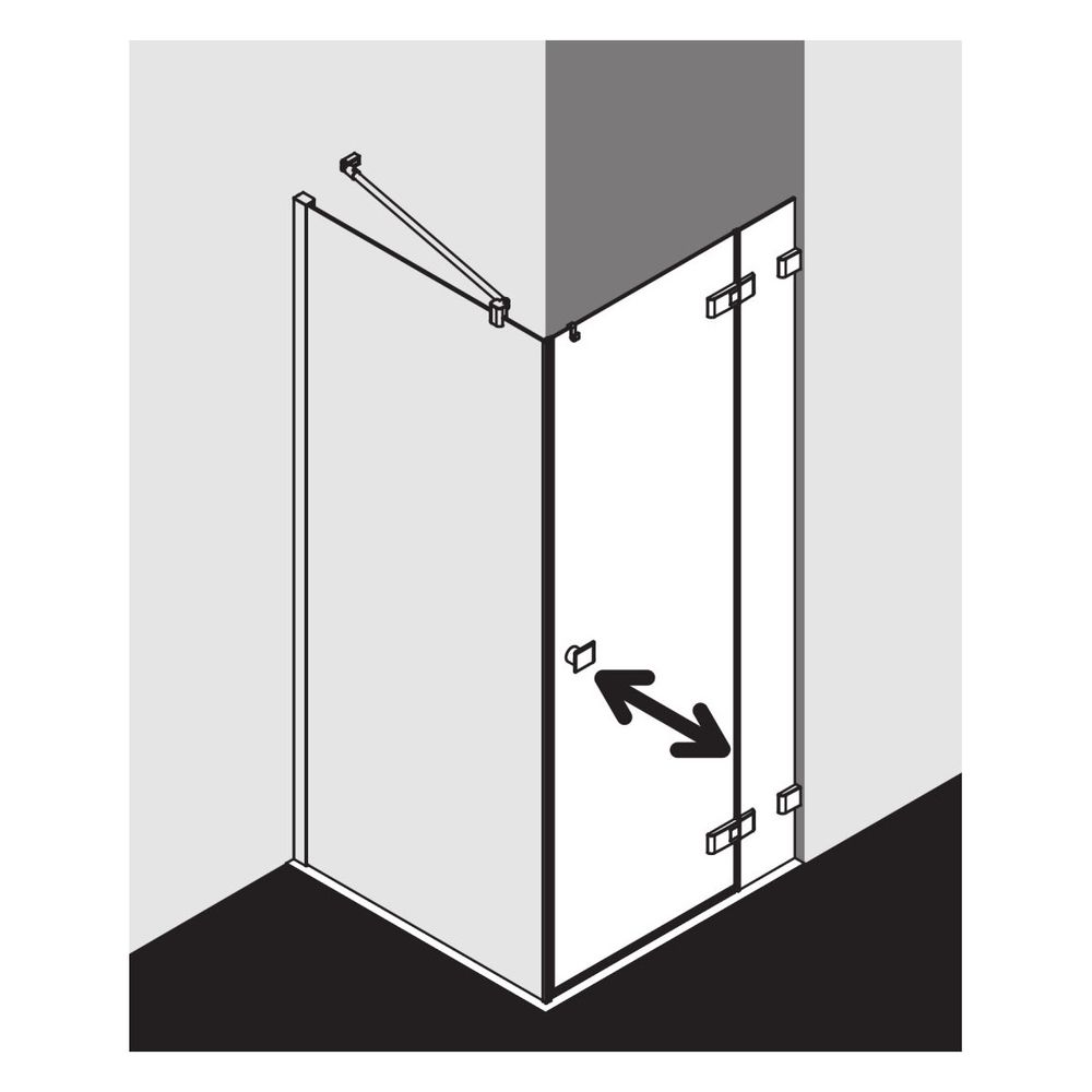 Kermi Seitenwand Mena TWP 2000x1000x33mm ESG Klar 8mm Schwarz Soft Anschlag links... KERMI-METWP100203AK 4051484869184 (Abb. 15)