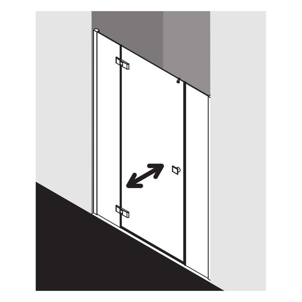 Kermi Duschkabine Mena Pendeltür 1F mit Festfeld 1HL 2000x1100x33mm ESG SR Opaco 6... KERMI-ME1HL11020VYK 4051484888772 (Abb. 7)