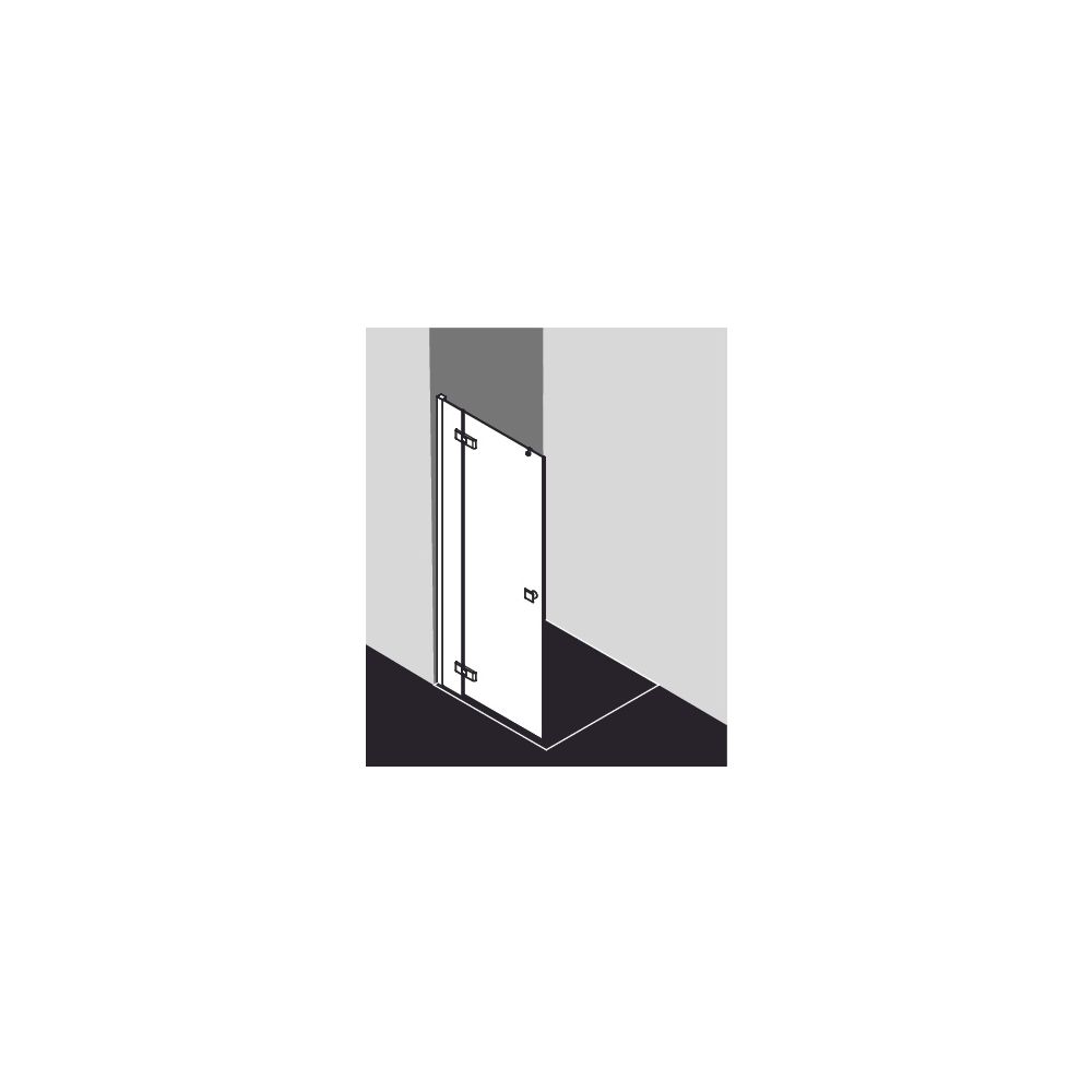 Kermi Pendeltür Mena 1F mit Festfeld 1NL 2000x800x33mm ESG SR Opaco 6mm Schwarz S... KERMI-ME1NL080203UK 4051484861782 (Abb. 19)