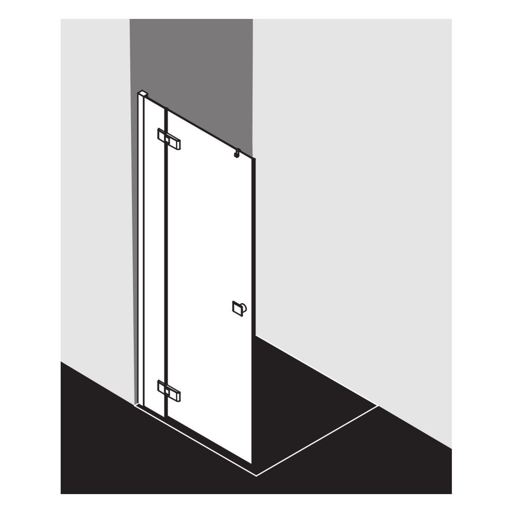 Kermi Pendeltür Mena 1F mit Festfeld 1NL 2000x800x33mm ESG SR Opaco 6mm Schwarz S... KERMI-ME1NL080203UK 4051484861782 (Abb. 24)