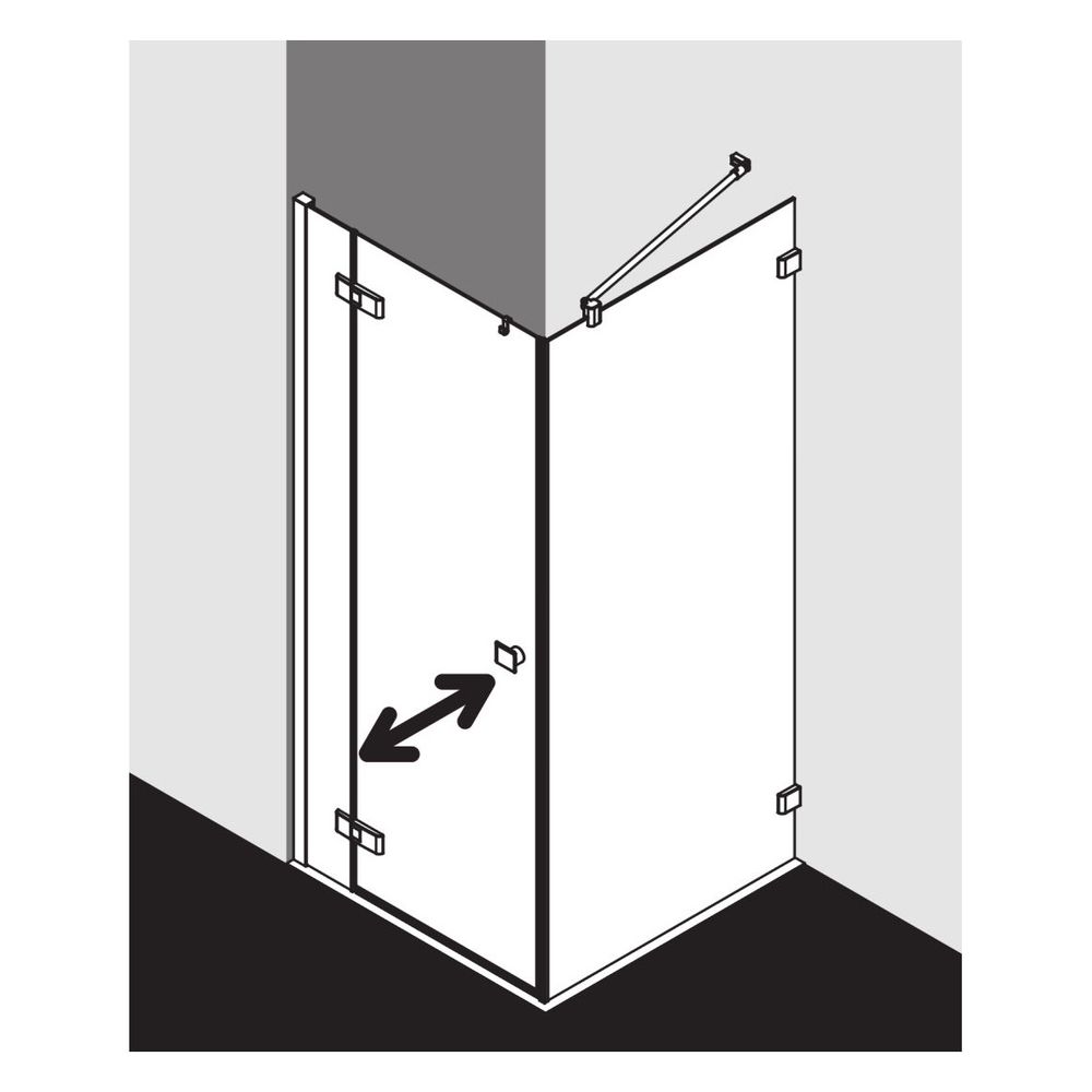 Kermi Pendeltür Mena 1F mit Festfeld 1NL 2000x800x33mm ESG SR Opaco 6mm Schwarz S... KERMI-ME1NL080203UK 4051484861782 (Abb. 14)
