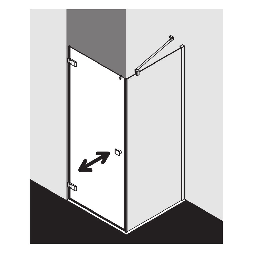 Kermi Seitenwand Mena TWP 2000x1000x33mm ESG Klar 8mm Schwarz Soft Anschlag links... KERMI-METWP100203AK 4051484869184 (Abb. 11)