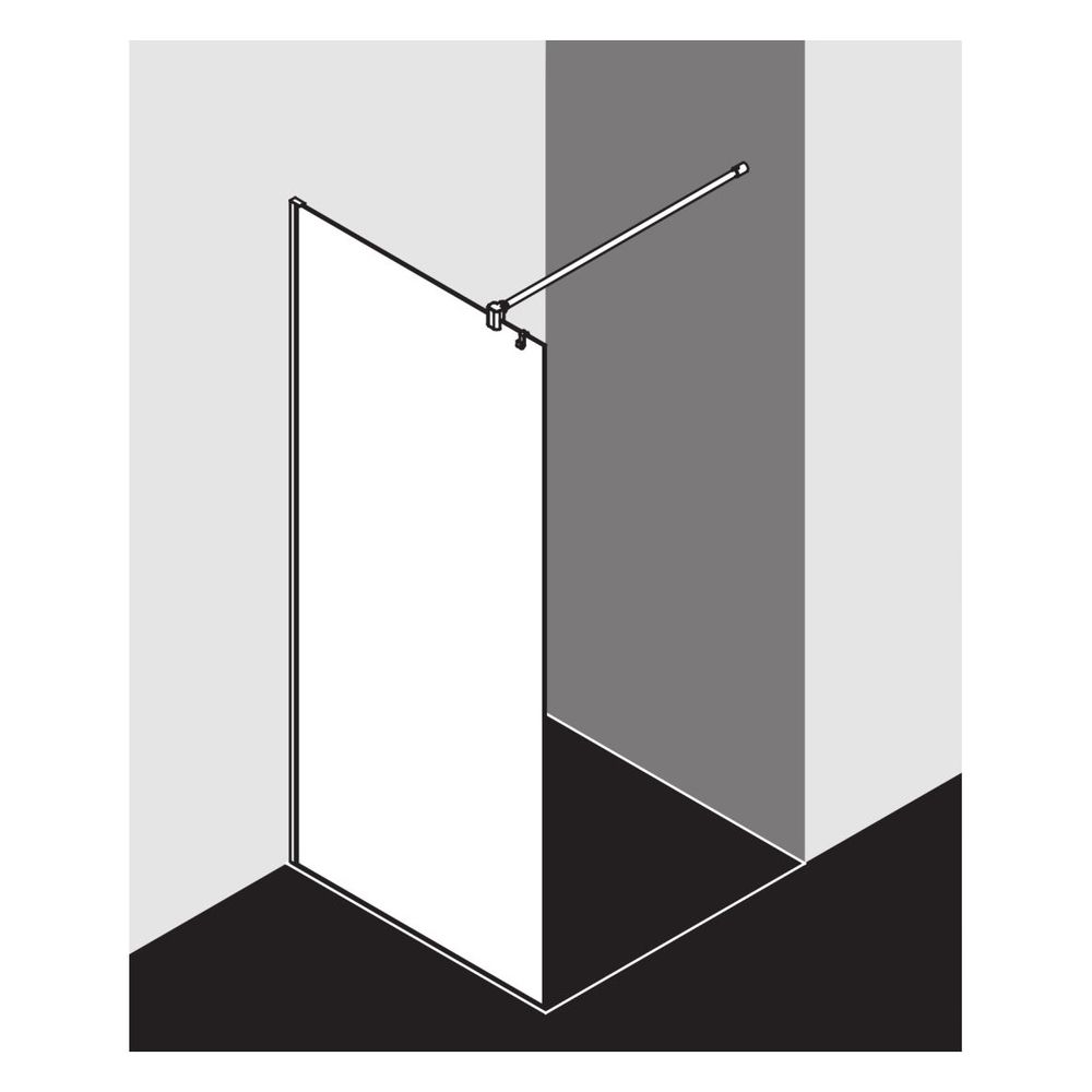 Kermi Walk-In Wall Mena TPF 2000x900x18mm ESG Klar 8mm Silber Hochglanz Anschlag l... KERMI-METPF09020VPK 4051484865797 (Abb. 6)