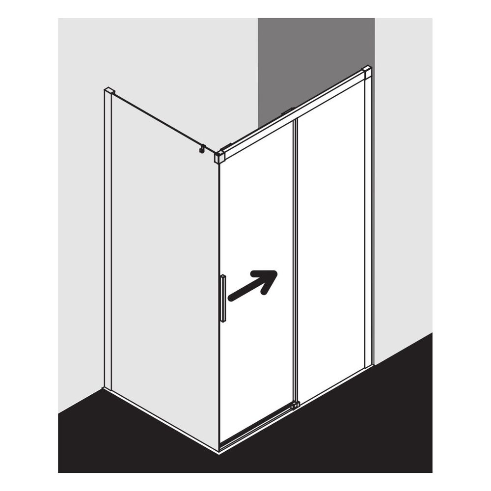 Kermi Duschkabine Nica Gleittür 2T bodenfrei Festfeld D2R 2000x1200x32mm ESG Klar ... KERMI-NID2R12020VAK 4051484483281 (Abb. 2)